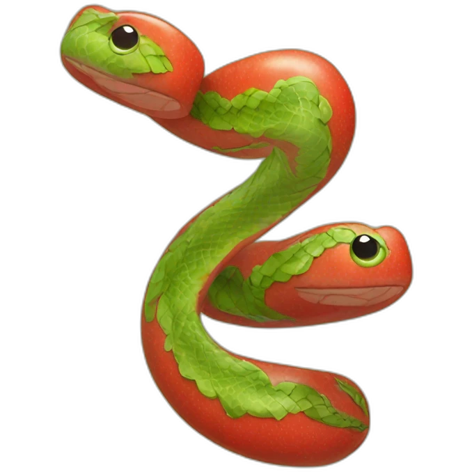 Tomato-snake emoji
