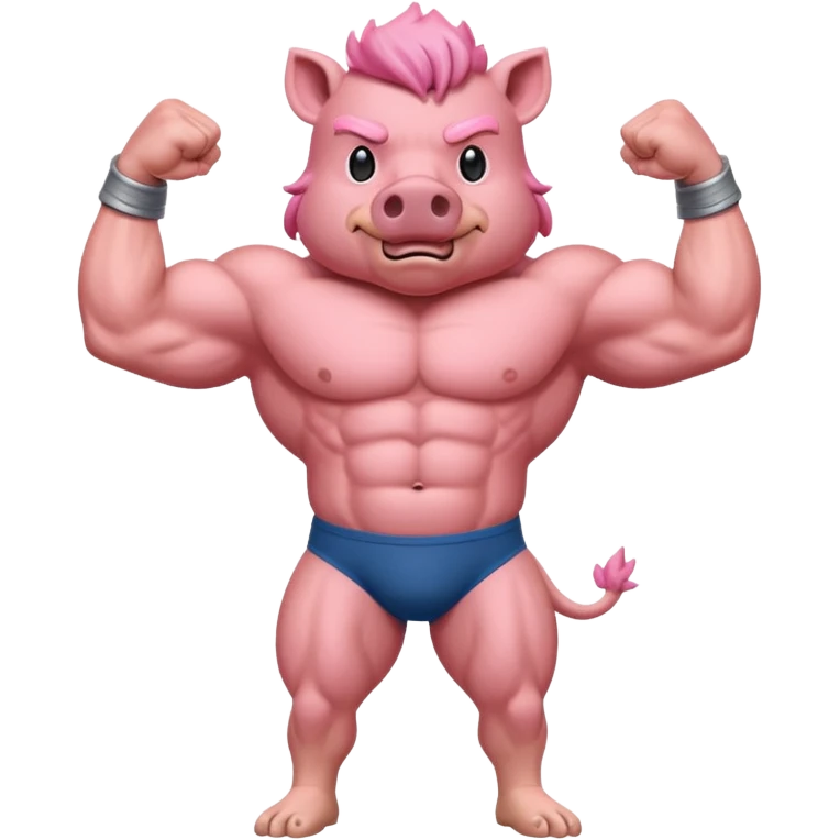 Flexing hog emoji