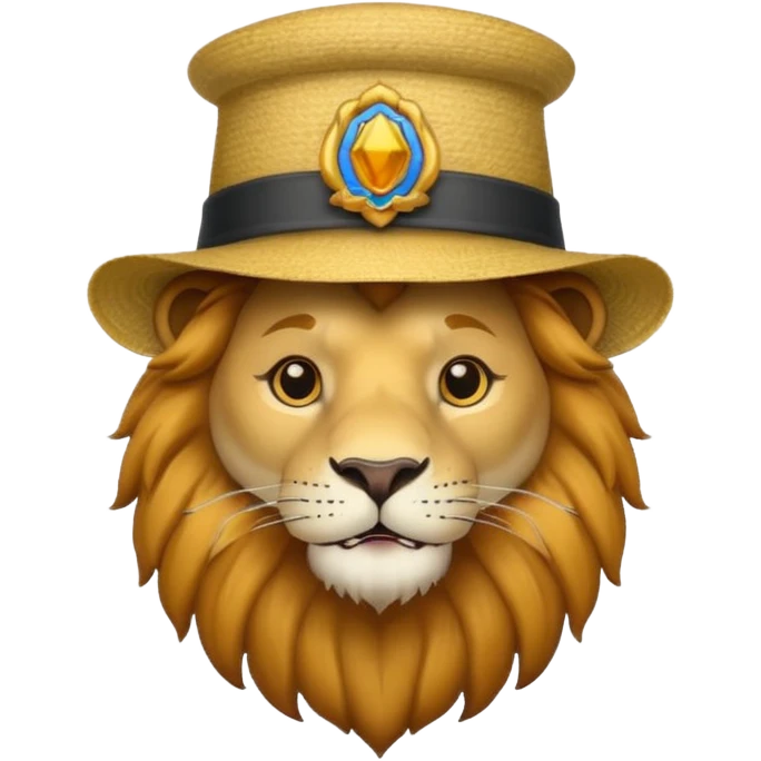 Aslan şapka emoji