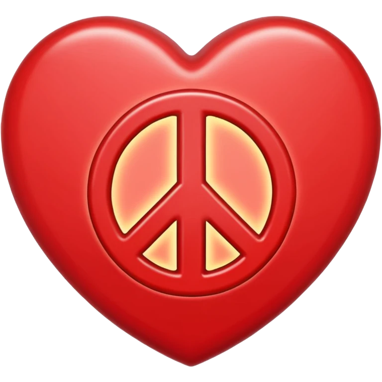 heart with a peace sign motif emoji