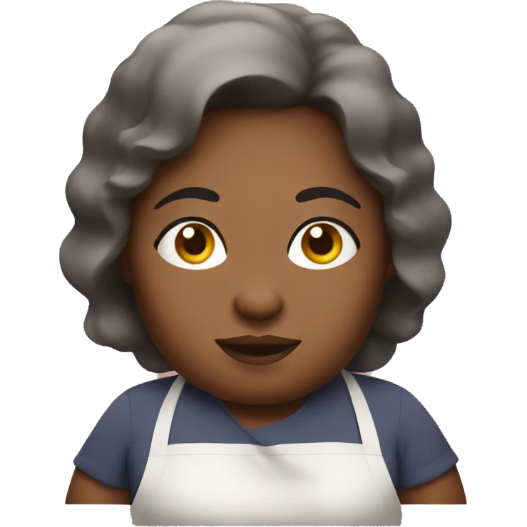 Fat girl cooking emoji