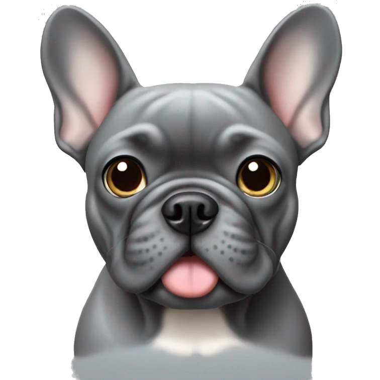 Grey French Bulldog emoji