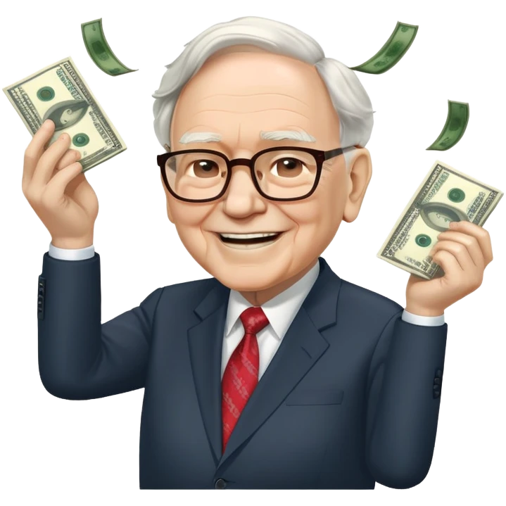 Warren buffet throwing money  emoji