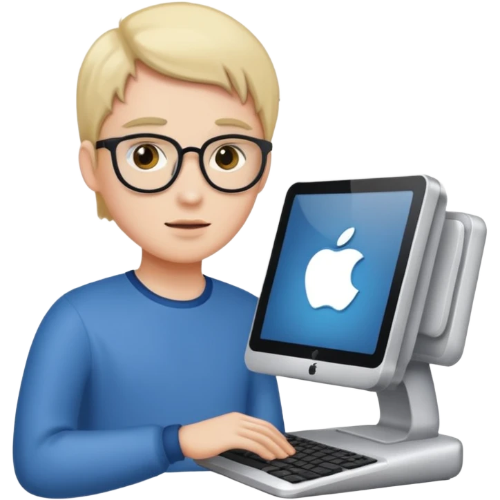 A PERSON USSING A PC emoji