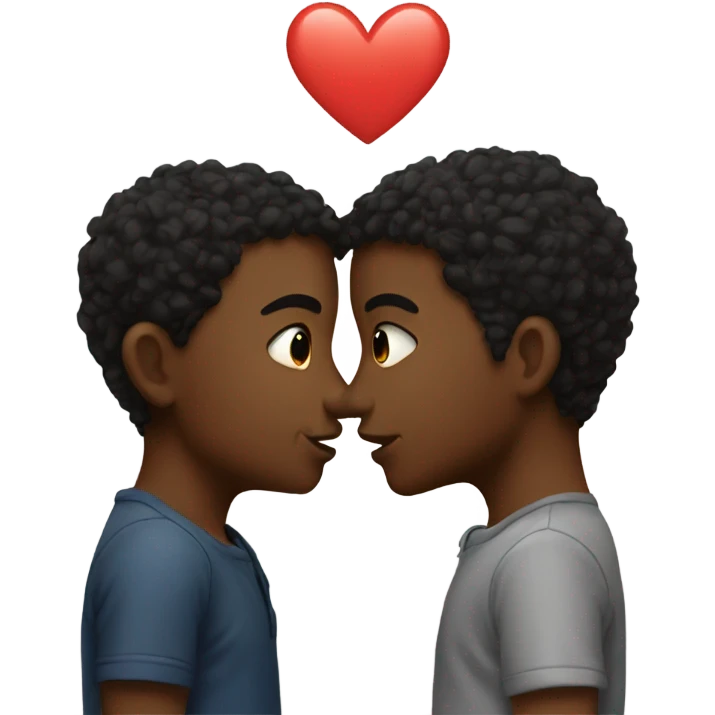 2 boys kissing emoji