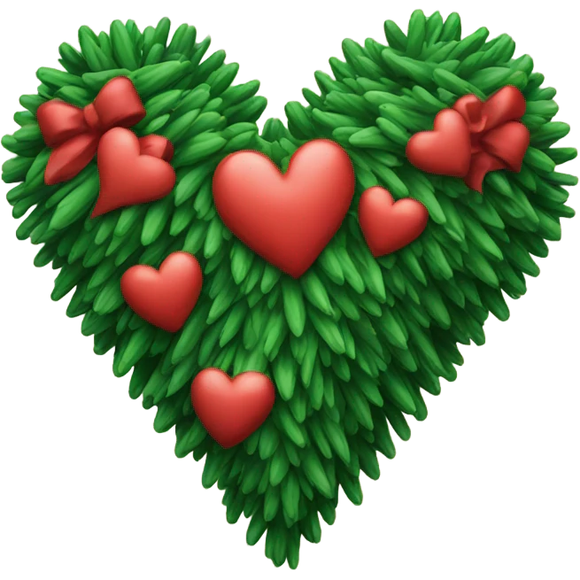 Heart that looks like a Christmas tree emoji