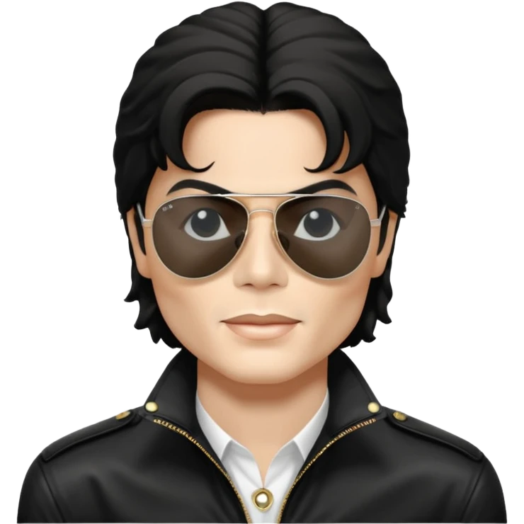 Michael Jackson, white, wearing Ray-Ban sunglasses emoji