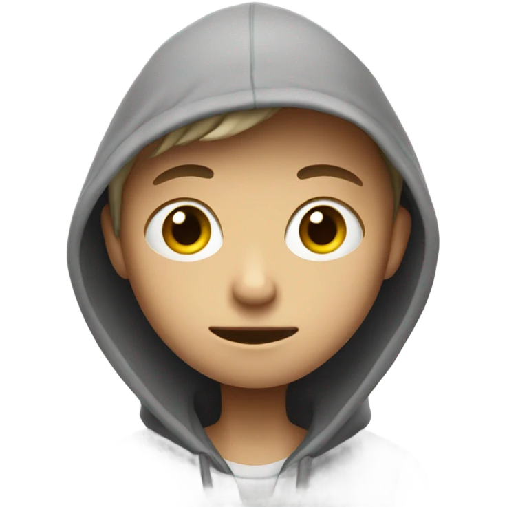 Very skinny kid with hoodie  emoji