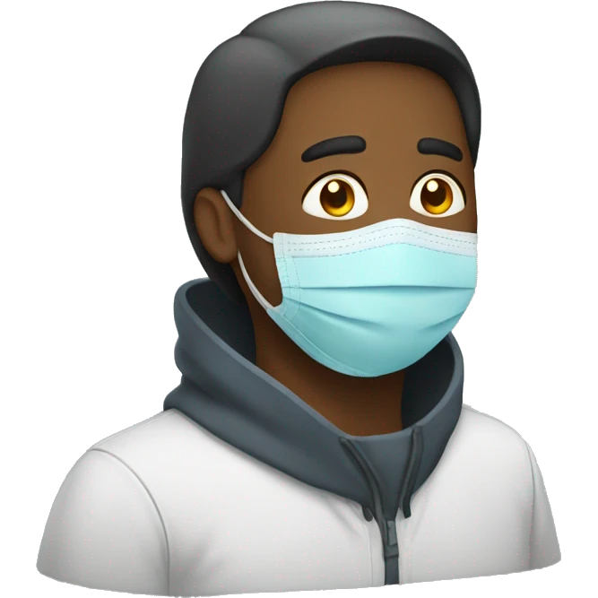 A sick man have mask  emoji