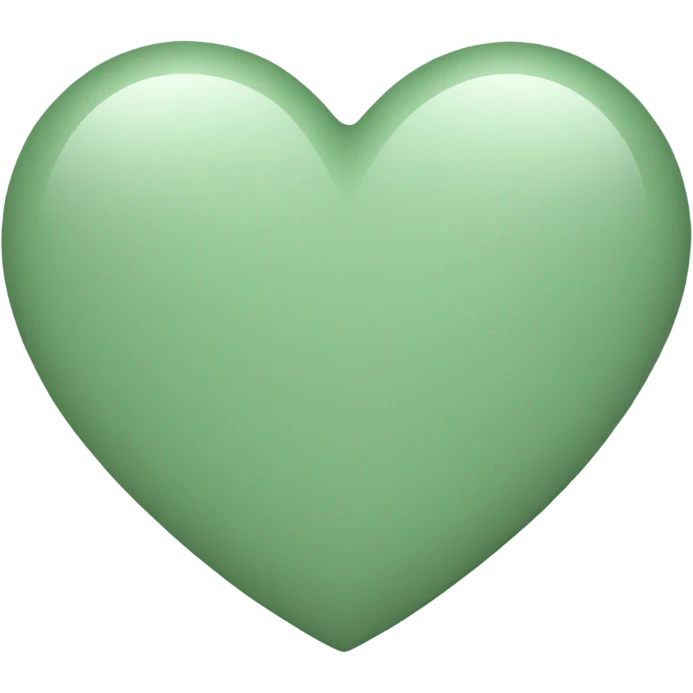 Sage green heart emoji