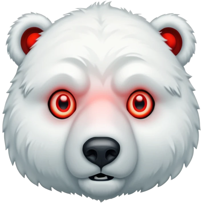 A different, creepy polar bear emoji that can be copied emoji