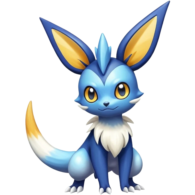 Colorful Shiny Exotic Victini-Salandit-Meowstic-Minccino-Fakémon-hybrid-creature (full body)  emoji