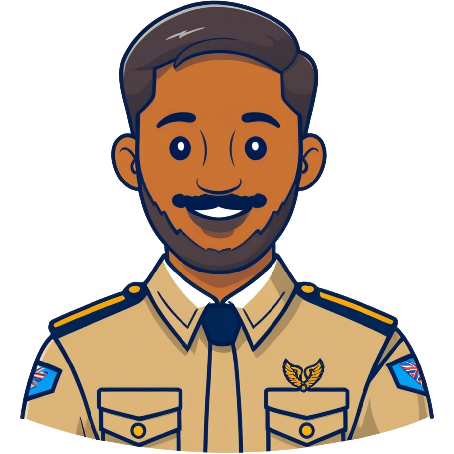 Scout leader uk diverse with beard emoji