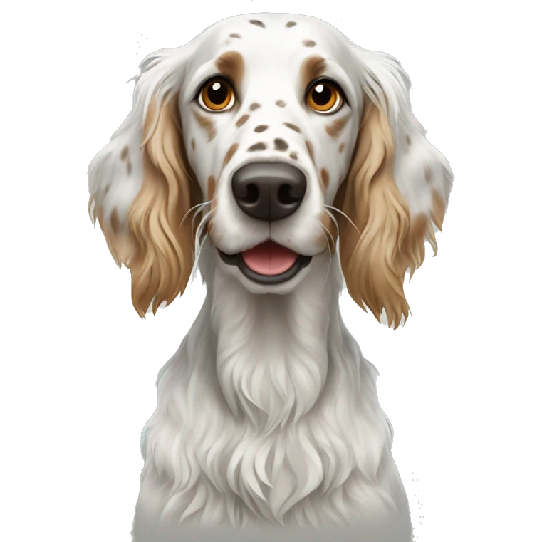 English setter dog emoji