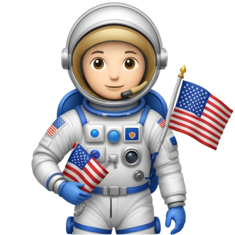 astronaut us flag emoji