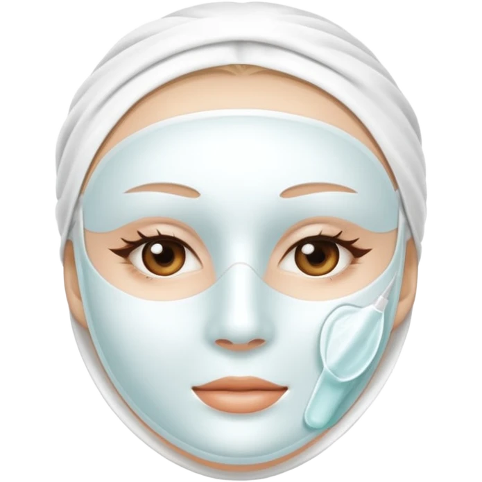 a white skincare beauty mask pack for face emoji