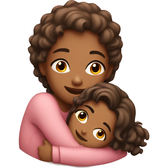 Girls cuddling emoji