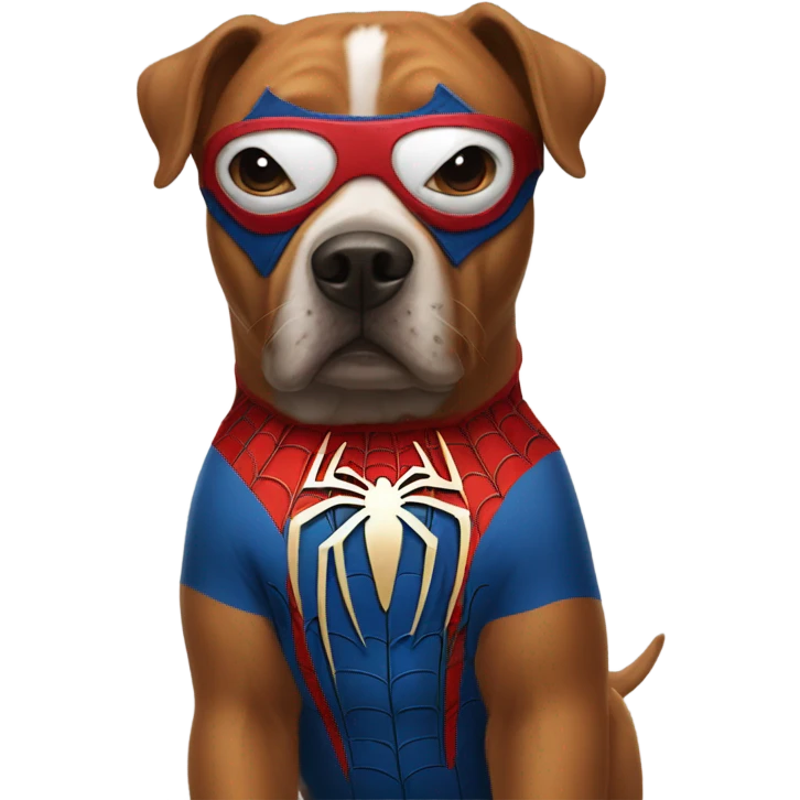 DOG in SPIDER MAN mask emoji