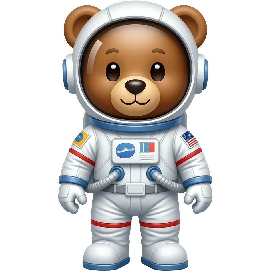 Teddy bear astronaught emoji