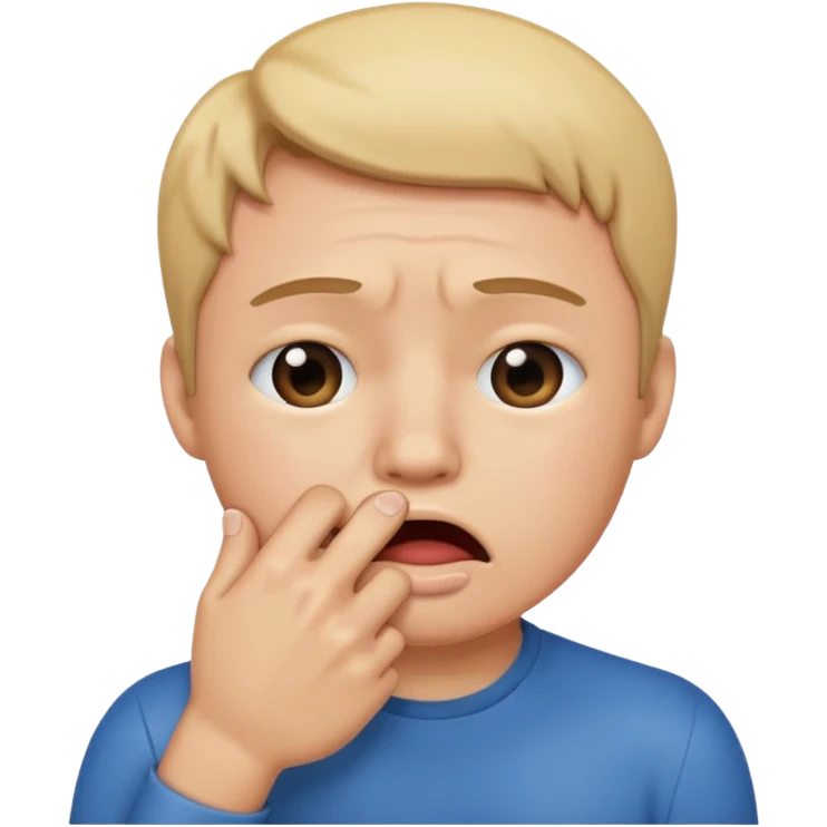 Crying with hand over mouth in a fist  emoji