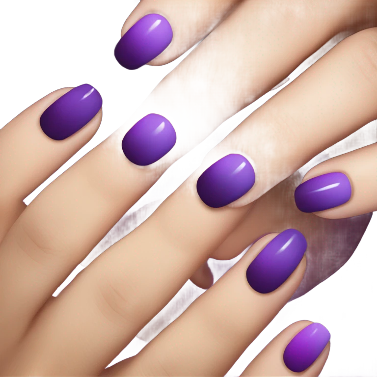 purple ombré nails emoji
