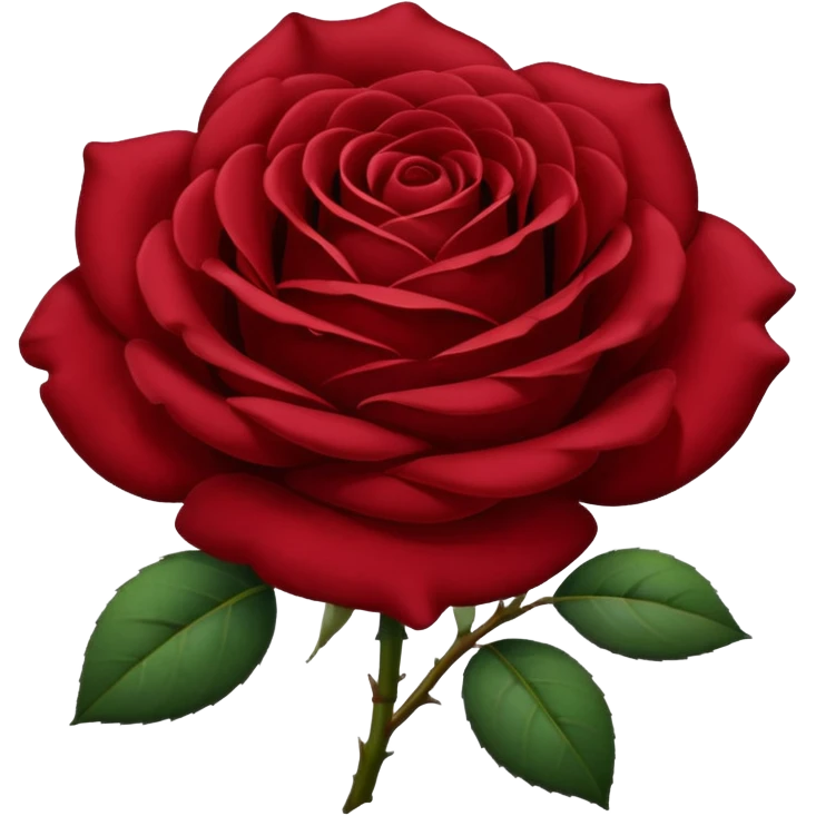 Dark red rose emoji
