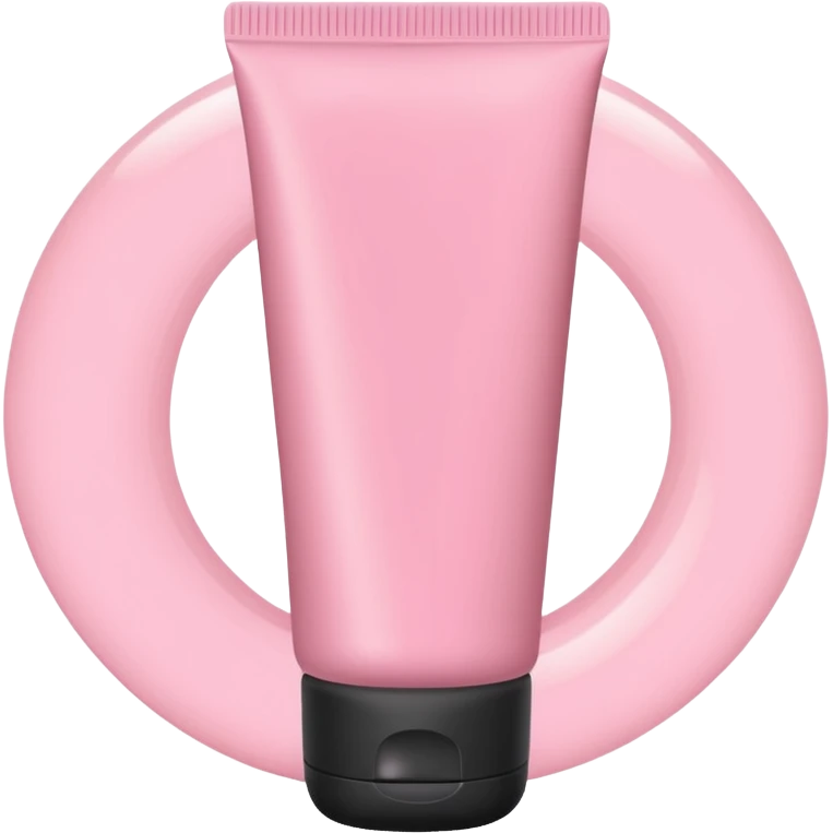 solid color light pink plain skincare tube emoji