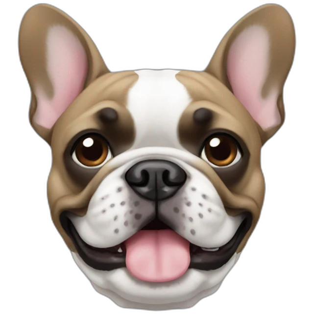 Dark french bulldog emoji