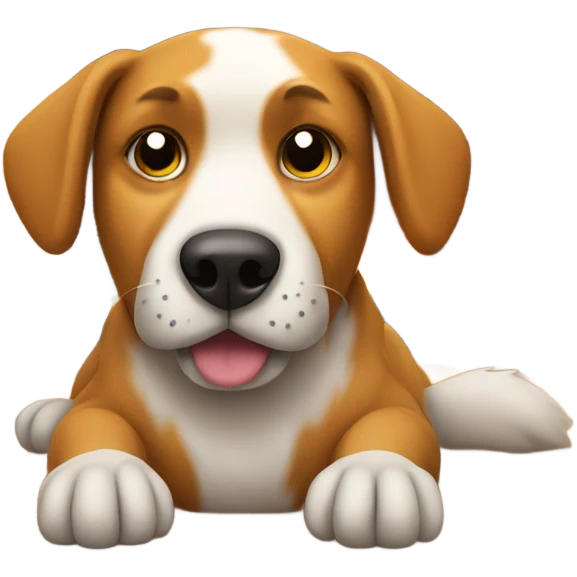 Dog by fireplace  emoji