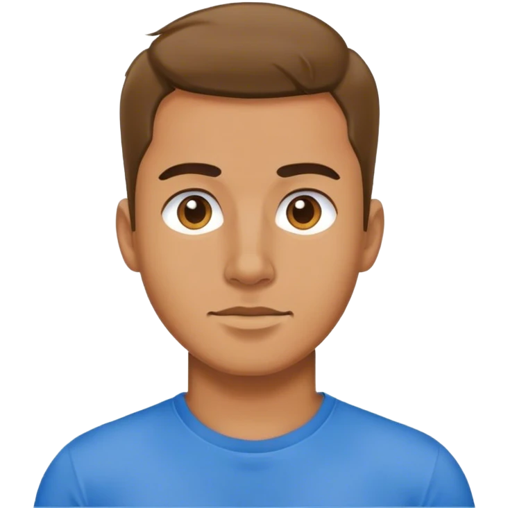 A men wearing a blue t-shirt emoji