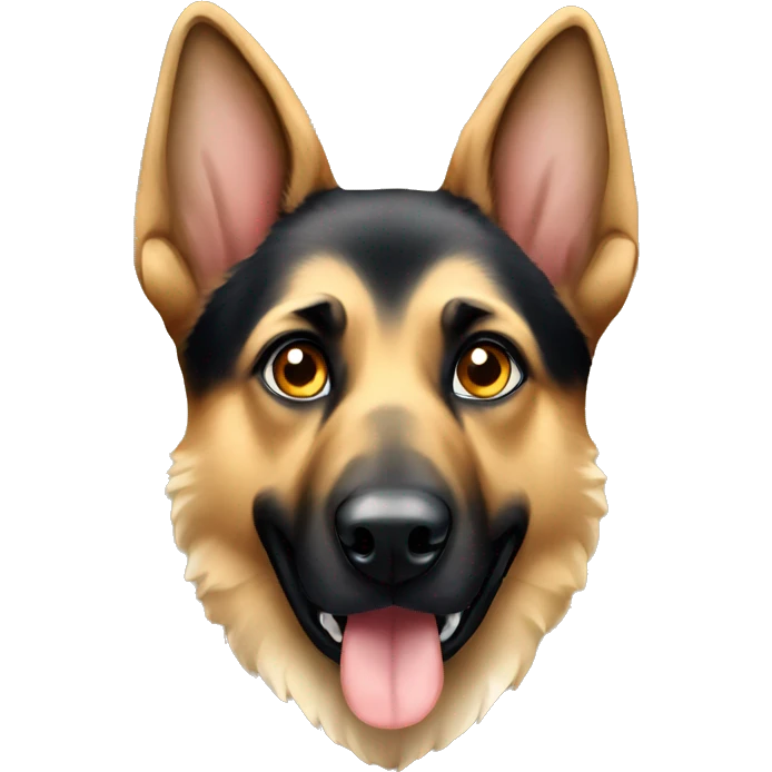 German shepherd with diamond  emoji