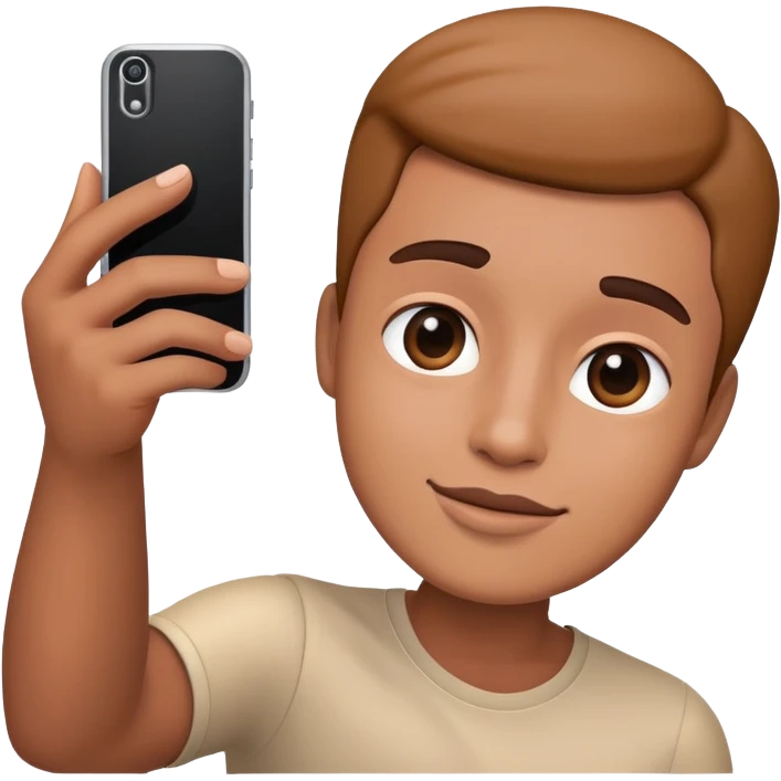 smartphone taking a selfie emoji