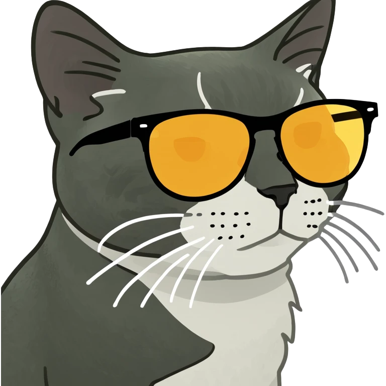 Cat with sunglasses emoji