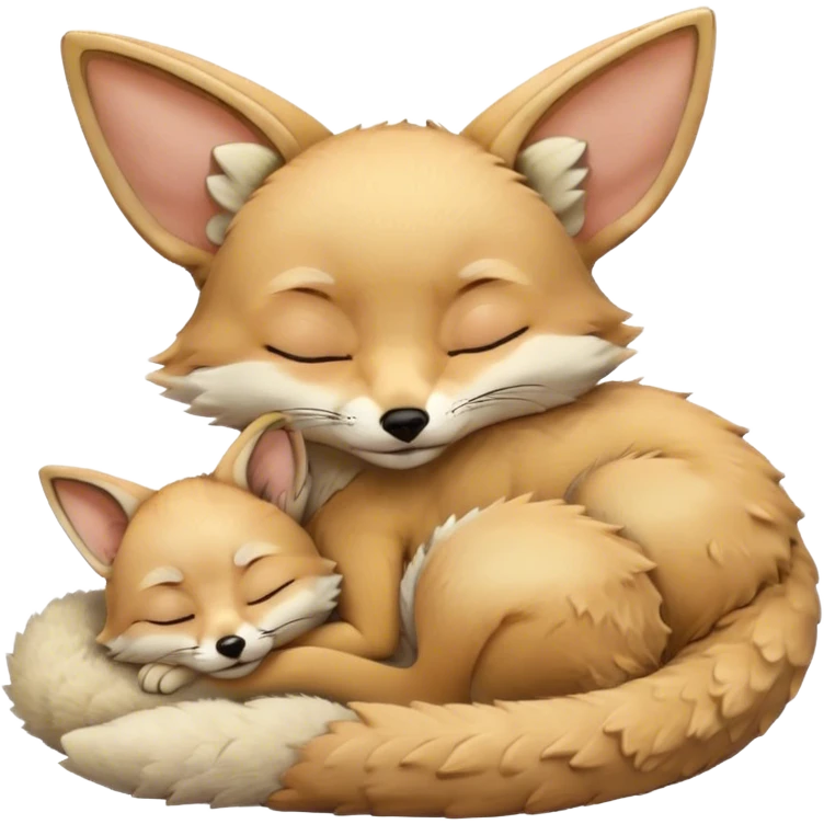 a fennec sleeping emoji