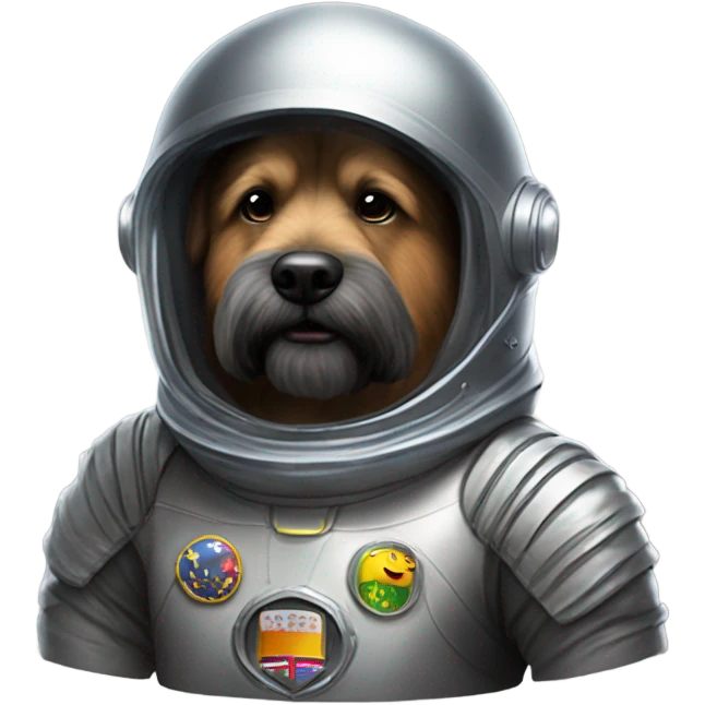 Bouvier des Flanders in a space suit emoji