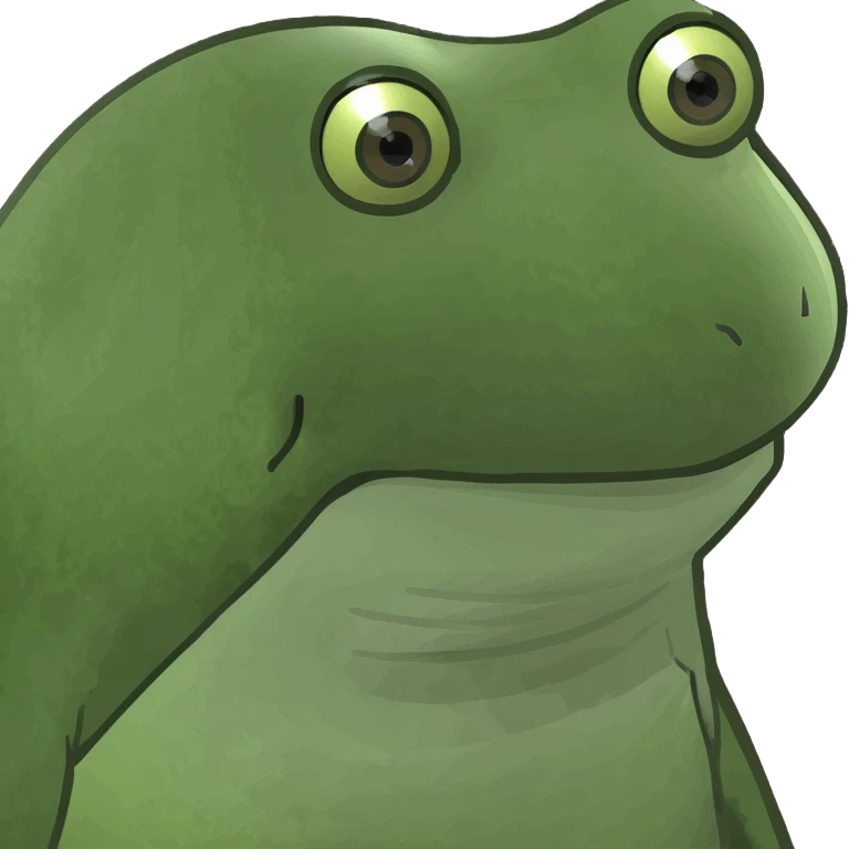 bufo avec une ellipse orbitale d'étoiles de style pixel art, dessinée avec un trait blanc aux contours noirs et rythmée par des étincelles en forme de croix de tailles variées. emoji