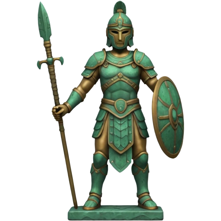 Bronze warrior figure,Museum Statues emoji