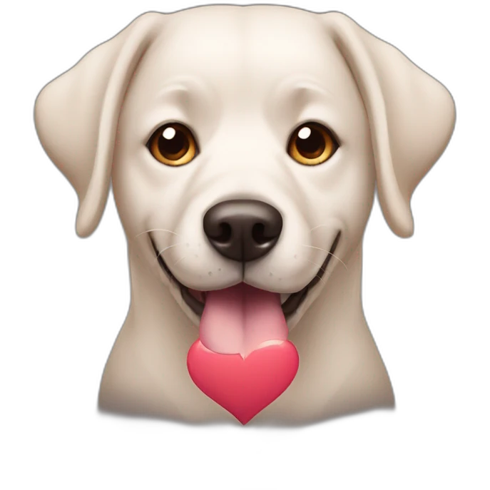 Dog with heart eyes emoji