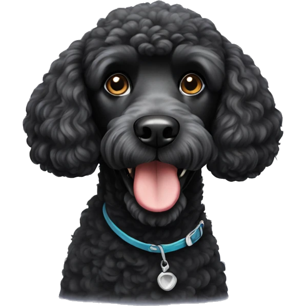 Black poodle large dog  emoji