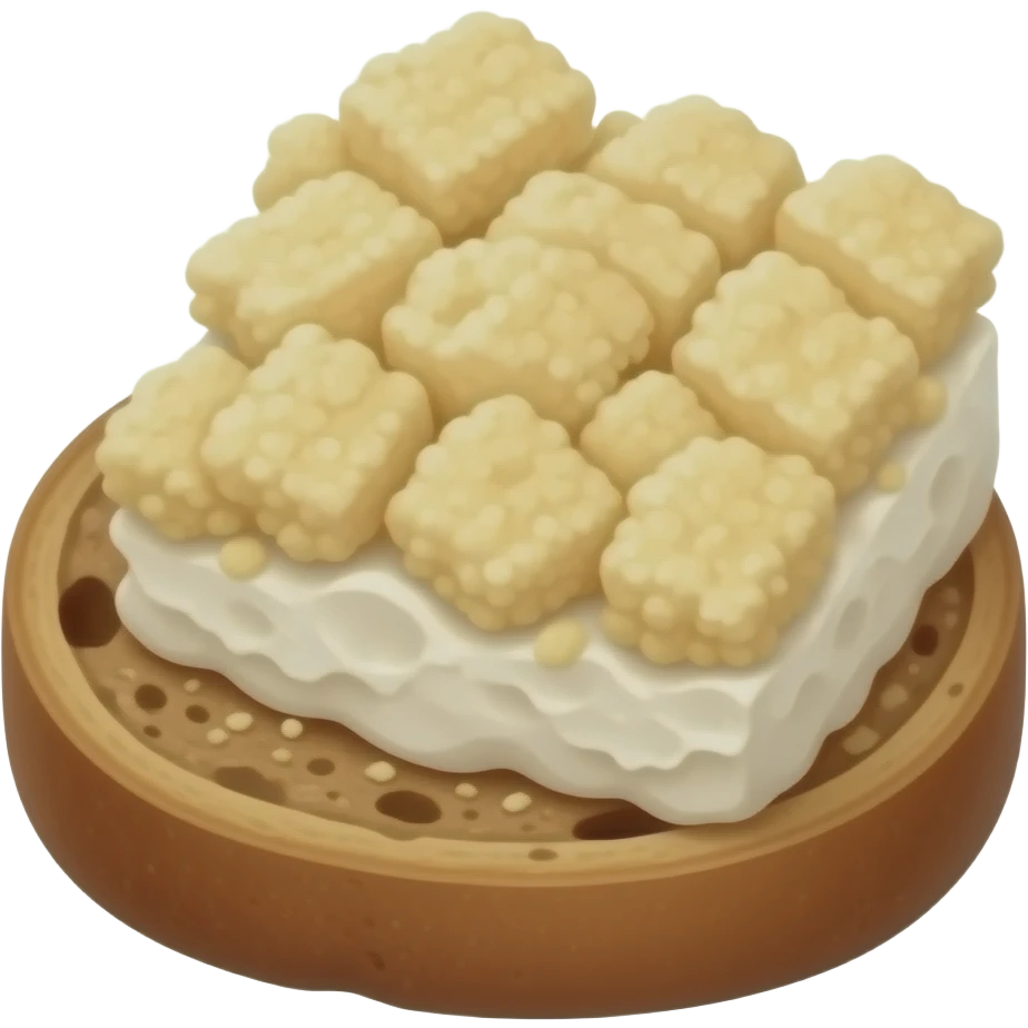cottage cheese crumble on slice of sourdough emoji