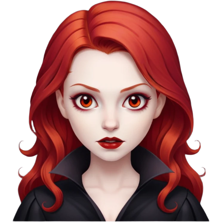 female vampire with red hair emoji
