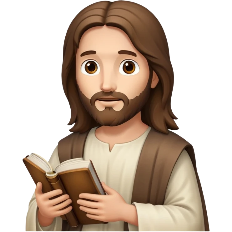 Jesus holding a bible emoji