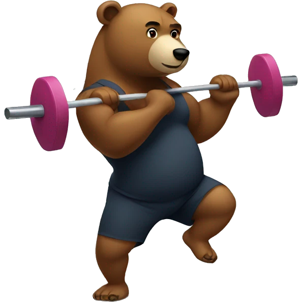 Bear working out  emoji