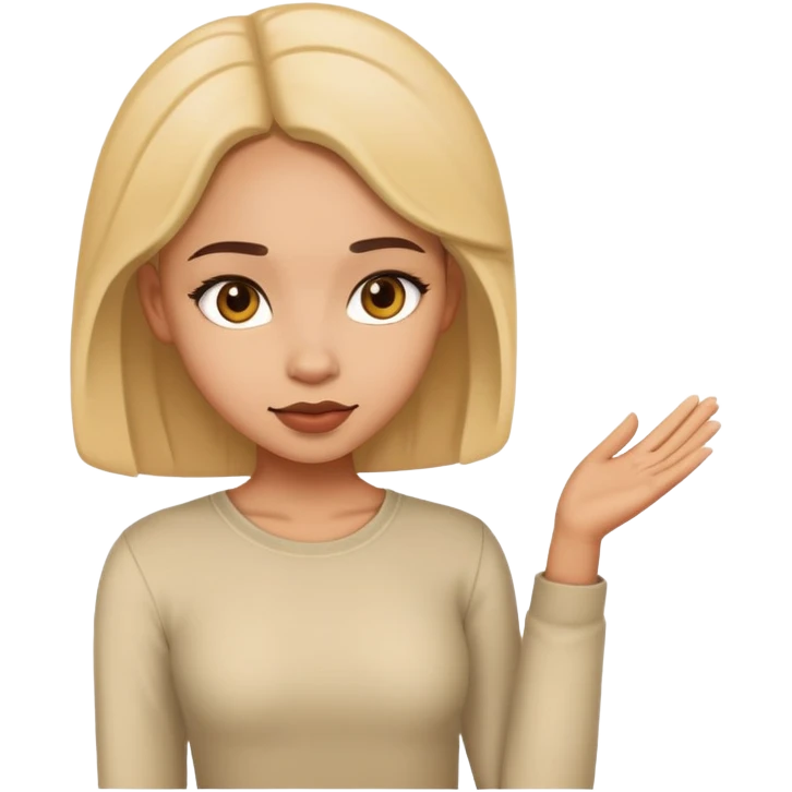 Light skin girl posing  emoji