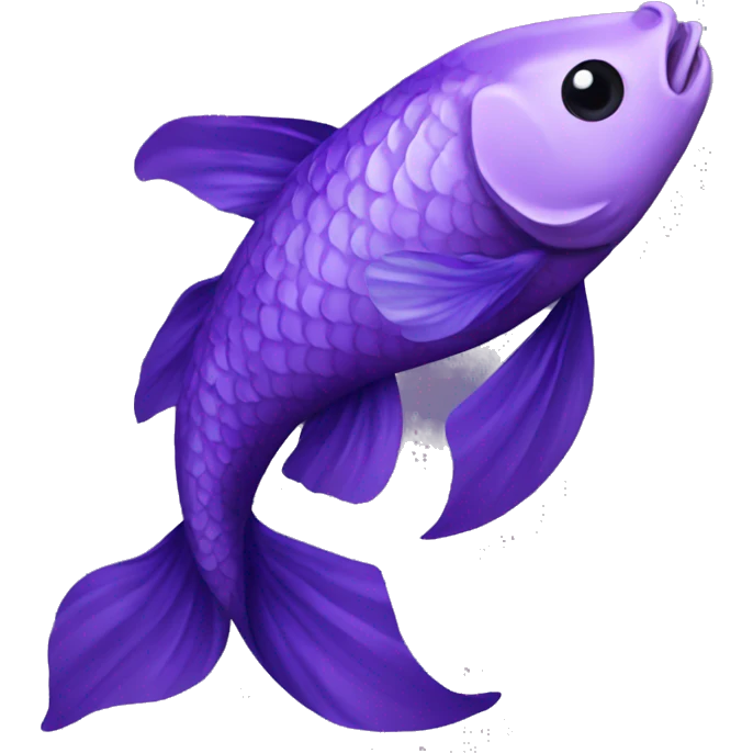 Dark purple koi emoji