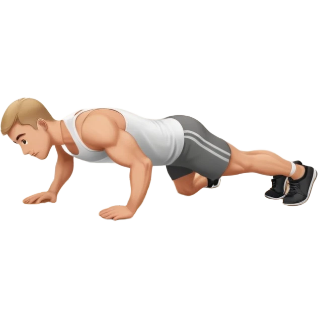 White man doing pushups  emoji