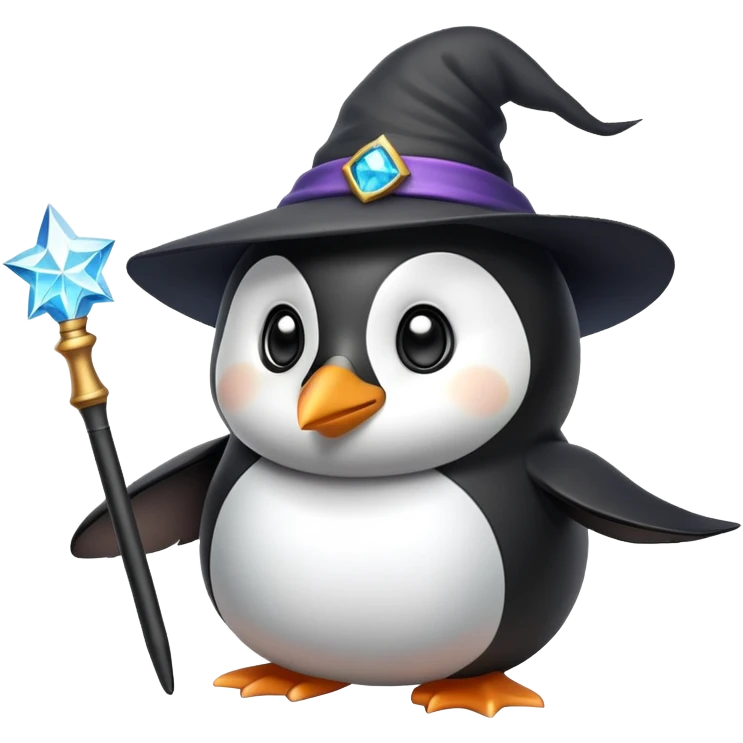 Penguin Wizard emoji