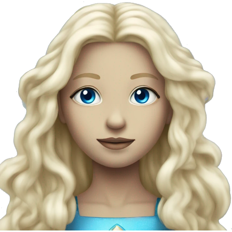 nordic pleiadian with long blonde hair and blue eyes emoji