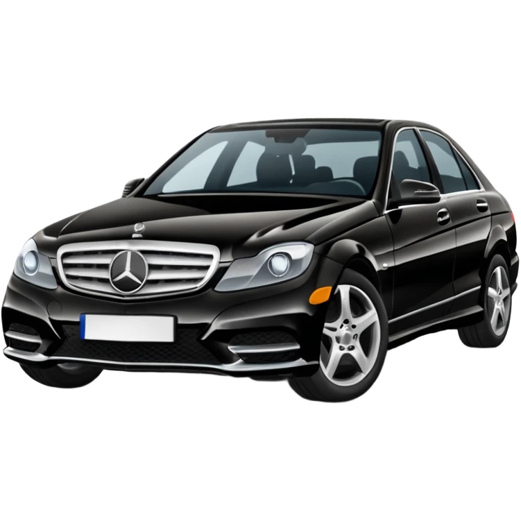 Crée-moi une voiture noire, berline, très classe Mercedes classe C. emoji
