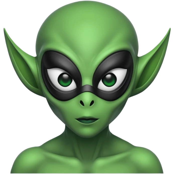 mask wearing alien emoji